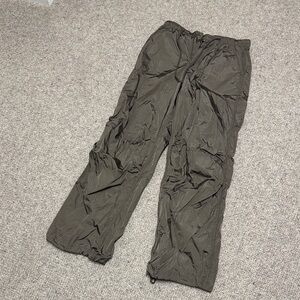 Women Lightweight Drawstring Cargo Pants - Olive